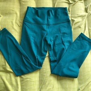 VGUC Lululemon High Times pants, forage teal, sz8